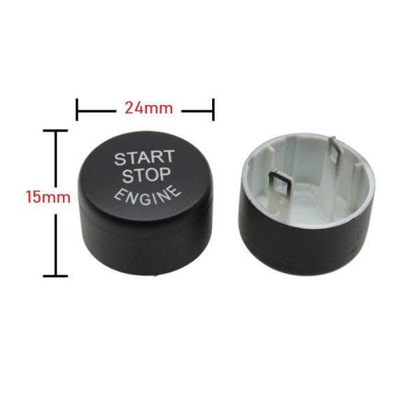 BMW F Start Stop Užvedimo Mygtuko Dangtelis Juodas Blizgus 24mm