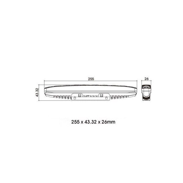 DRL dienos šviesų žibintai 255mm