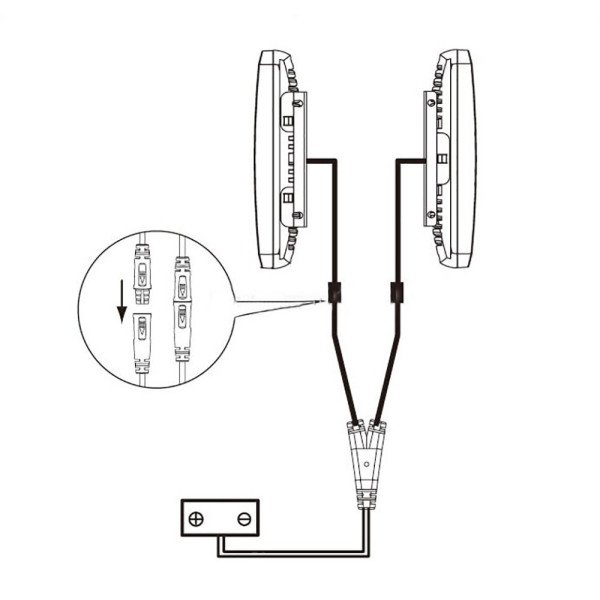 DRL dienos šviesų žibintai 255mm