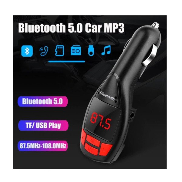 Automobilinis FM Moduliatorius / Aux / Bluetooth / USB / SD / 1A