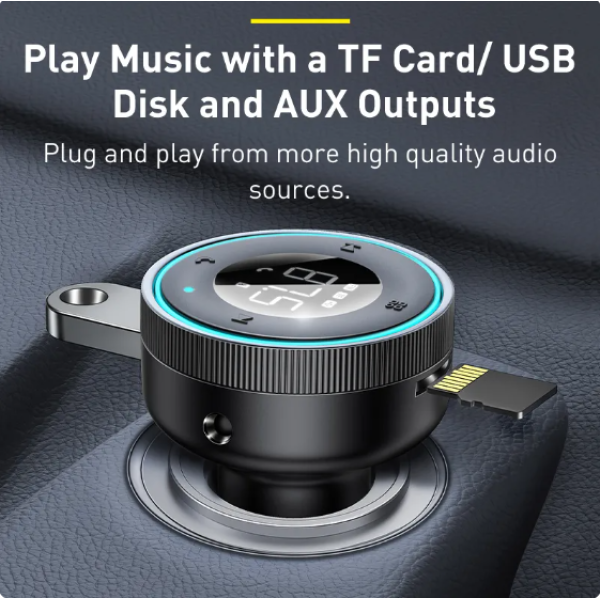 Automobilinis FM Moduliatorius / Laisvų Rankų Įranga / Bluetooth / USB / MP3 / 3.4A