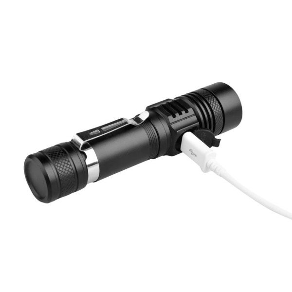Galingas LED Žibintuvėlis 12000LM Pakraunamas, Reguliuojamas Spindulys