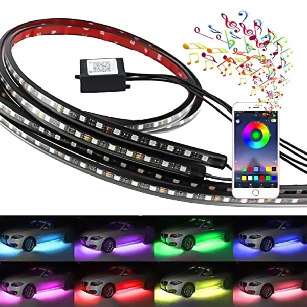 Neoninis išorės apšvietimo rinkinys RGB 4vnt