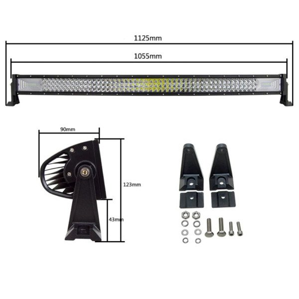 LED BAR Žibintas 540W Lenktas 12-24V COMBO 105cm