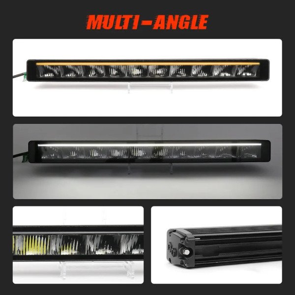LED BAR Žibintas 100W SLIM DRL Sertifikuotas ( E9 HR PL R112 ) COMBO 55CM