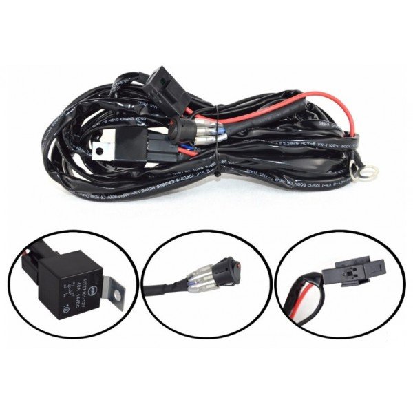 LED BAR Žibintu įjungimo laidu komplektas 12V iki 300w