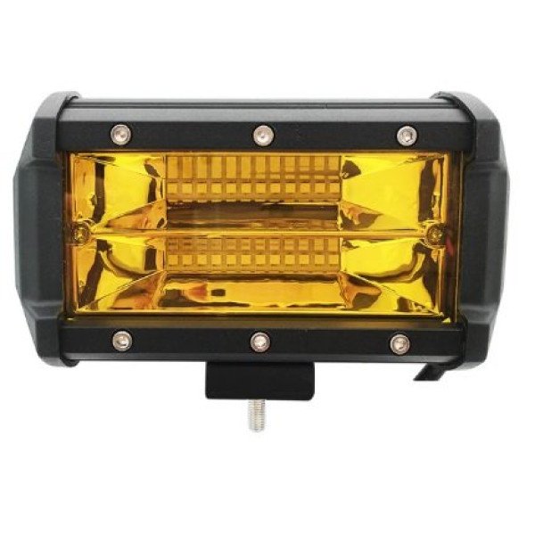 LED Darbo Žibintas 72W 12-24V SPOT GELTONAS 9800LM