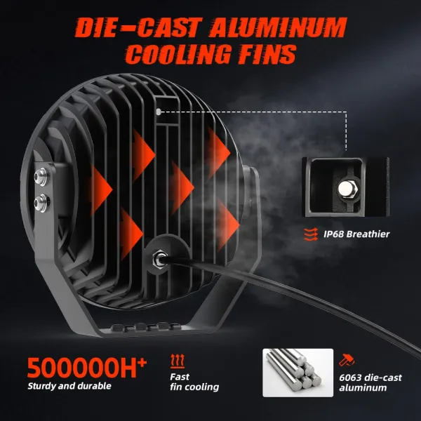 LED darbo žibintas 12000LM 120w su DRL funkcija