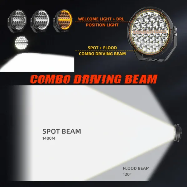 LED darbo žibintas 12000LM 120w su DRL funkcija