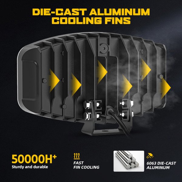 LED darbo žibintas 60W 4200lm DRL Sertifikuotas ( E9 HR PL R112 )