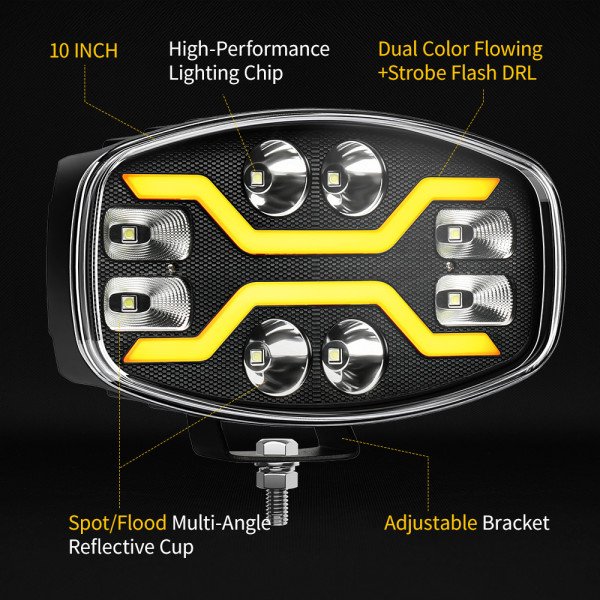 LED darbo žibintas 60W 4200lm DRL su Artimų/Tolimų Funkcija