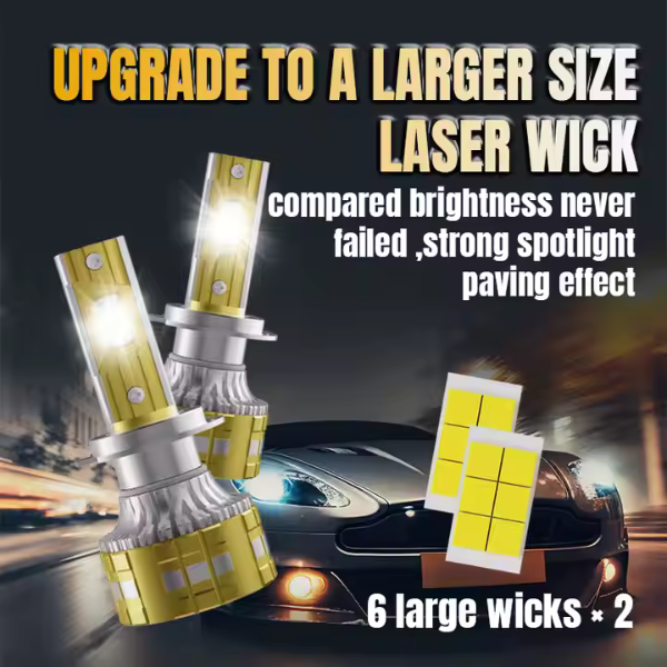 HB4 / 9006 LED 140W Laser Lemputės 28000LM CANBUS 12-24V, priekiniams žibintams