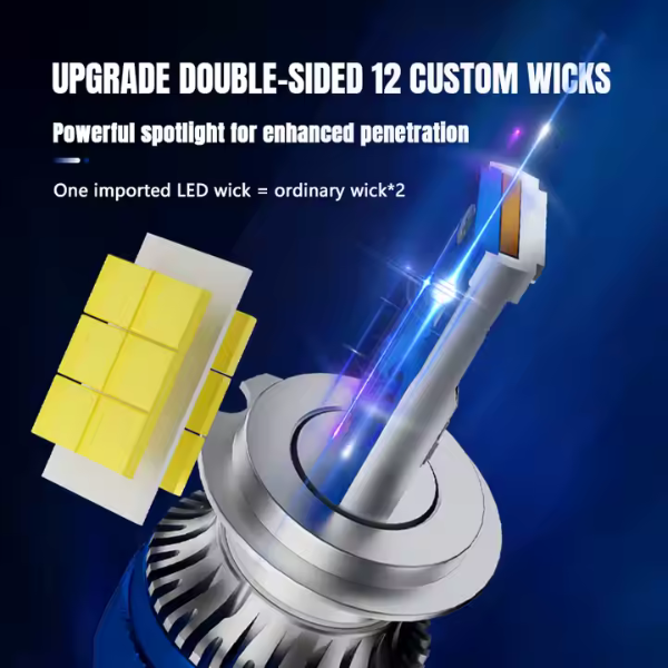 HIR2 / 9012 LED +300% Lemputės 12000LM CANBUS 12-24V, 60W priekiniams žibintams