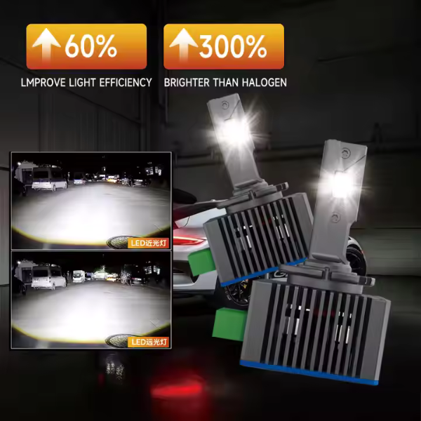 D8S LED +580% Lemputės 26000LM CANBUS 12-24V, 130W priekiniams žibintams