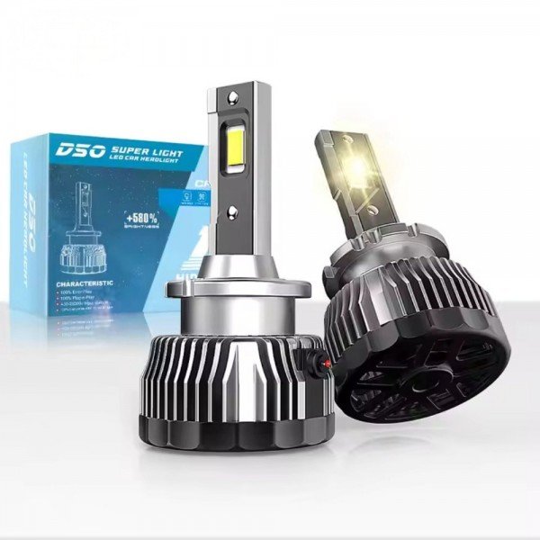 D2S/D2R LED +580% Lemputės 26000LM CANBUS 12-24V, 130W priekiniams žibintams