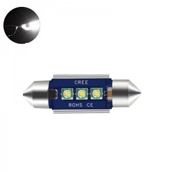 PREMIUM LED Lemputė CANBUS F10 / C5W 39mm 3-CREE LED