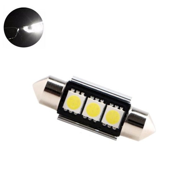 LED Lemputė CANBUS F10 / C5W 42mm 3-LED