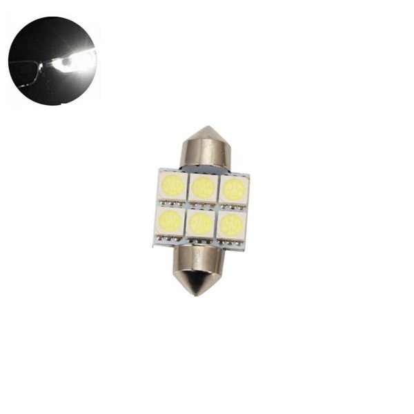LED Lemputė CANBUS F10 / C5W 31mm 6-LED