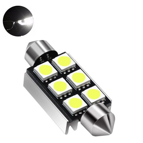 LED Lemputė CANBUS F10 / C5W 39mm 6-LED