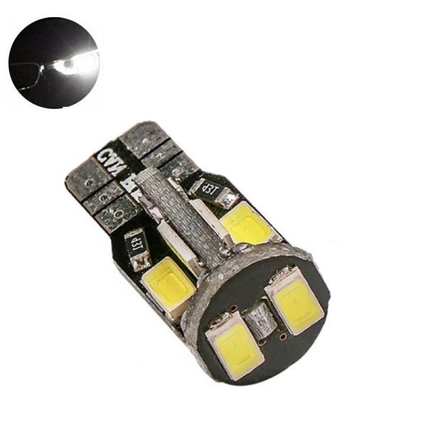 LED Lemputė CANBUS T10 / W5W 10 - LED