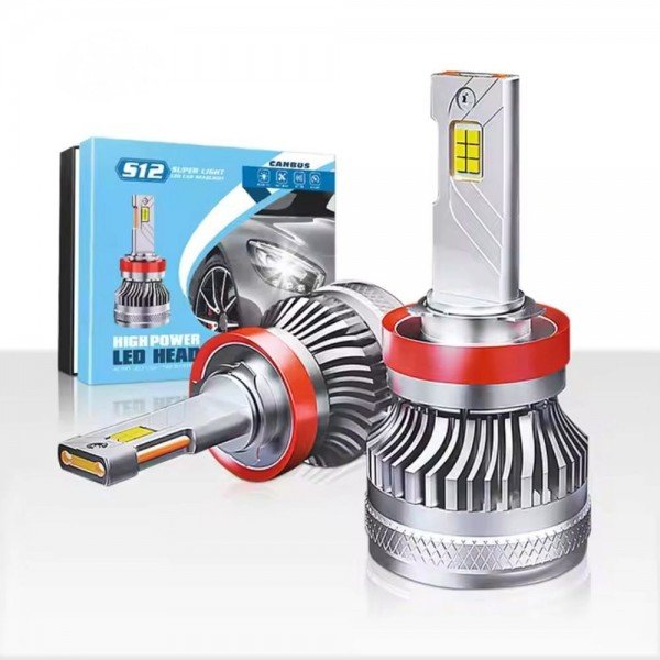 H7 S12 LED Lemputės 30000LM CANBUS 9-36V, 130W priekiniams žibintams
