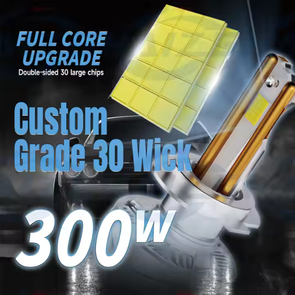 HB3/9005 LED 300W Laser S16 Lemputės 65000LM CANBUS 12-24V, priekiniams žibintams