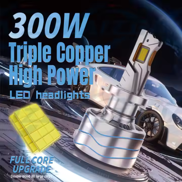 HB3/9005 LED 300W Laser S16 Lemputės 65000LM CANBUS 12-24V, priekiniams žibintams