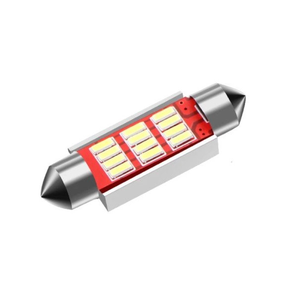 LED Lemputė CANBUS F10 / C5W 36mm 12-LED