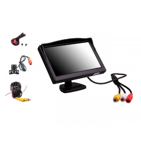 Parkavimo Sistema LCD 5" monitorius su kamera