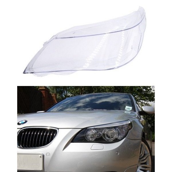 BMW 5 E60/61 - Kairės pusės žibinto stiklas