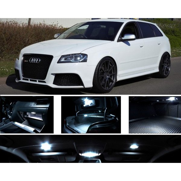 AUDI A3 8P LED Salono apšvietimo lempučių rinkinys