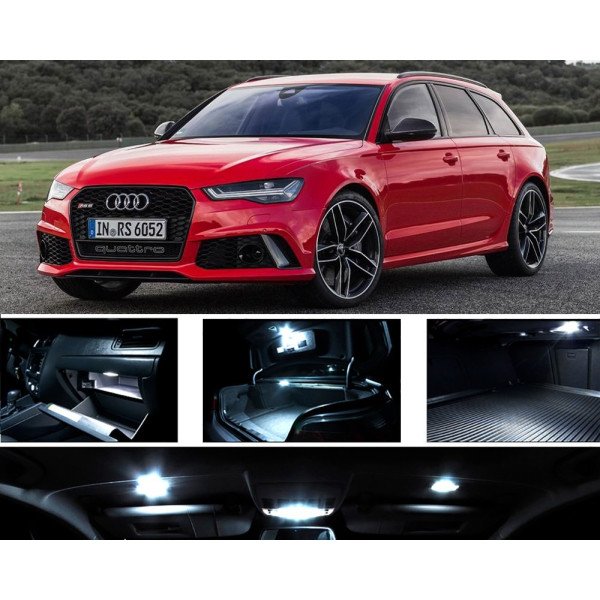 AUDI A6 S6 RS6 C7 LED Salono apšvietimo lempučių rinkinys