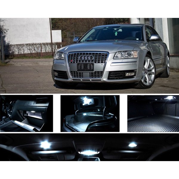 AUDI A8 S8 D3 LED Salono apšvietimo lempučių rinkinys