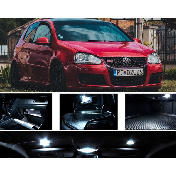 Volkswagen Golf MK5 LED Salono apšvietimo lempučių rinkinys