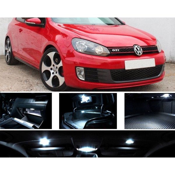 Volkswagen Golf MK6 LED Salono apšvietimo lempučių rinkinys