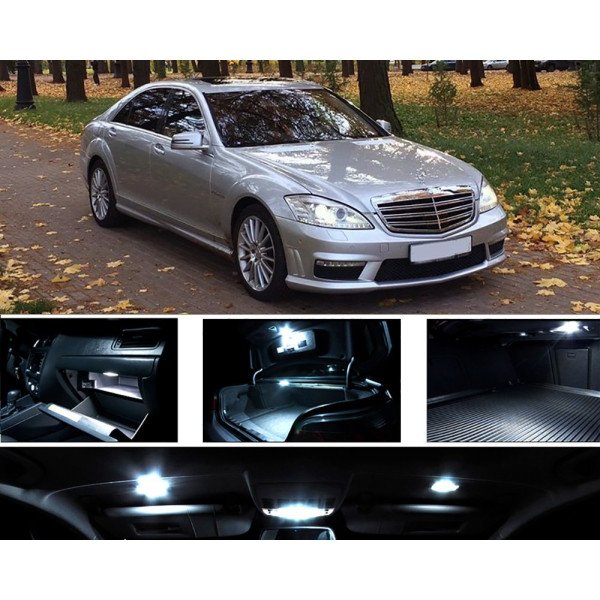 Mercedes-Benz S W221 LED Salono apšvietimo lempučių rinkinys